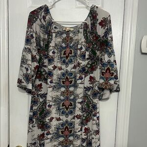 Bohemian Floral Long Sleeve Dress